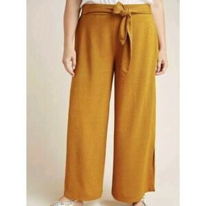Anthropologie Mustard Wide Leg Pants
